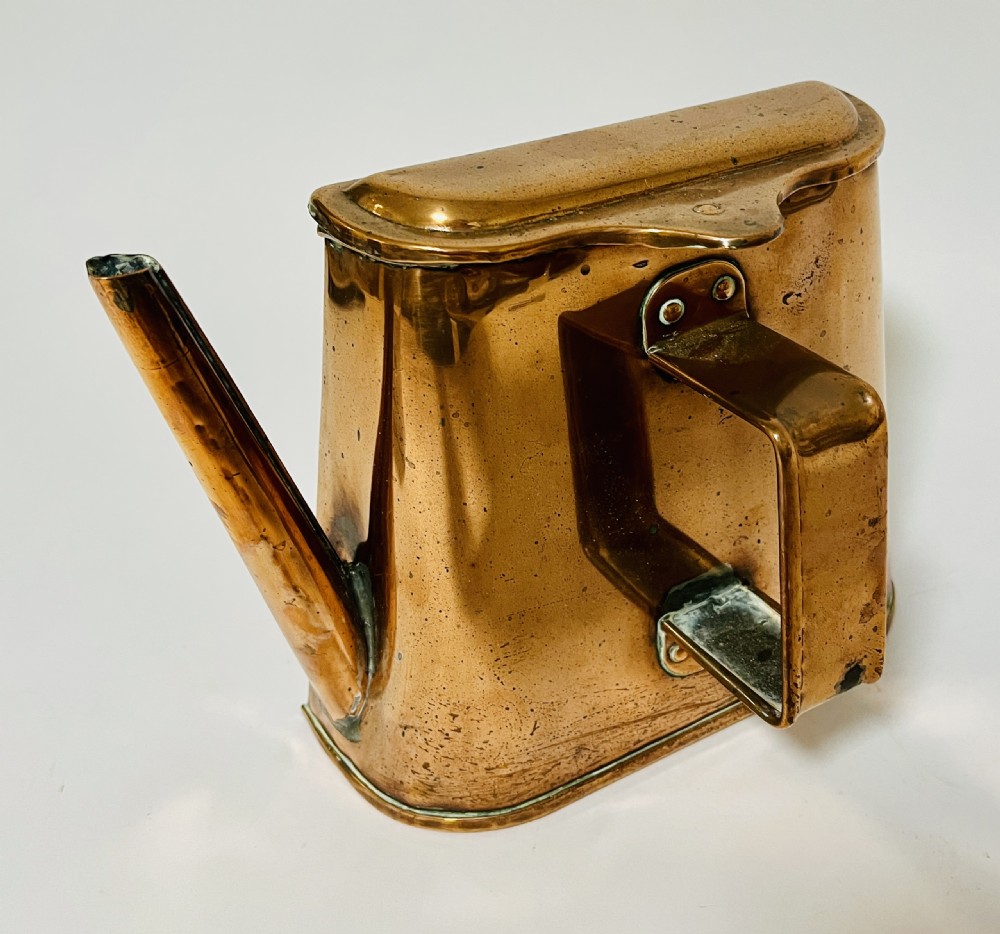Antique Flat Back Copper Kettle View IX