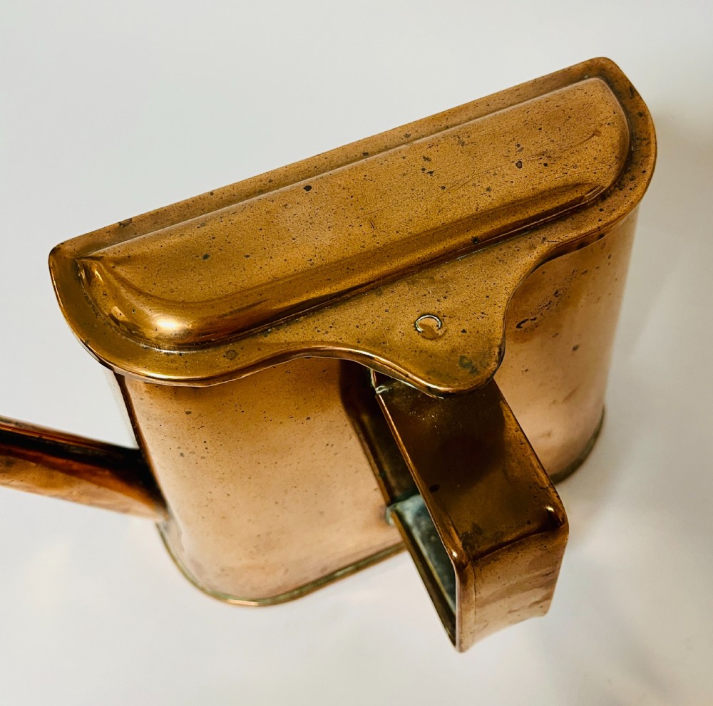 Antique Flat Back Copper Kettle View X