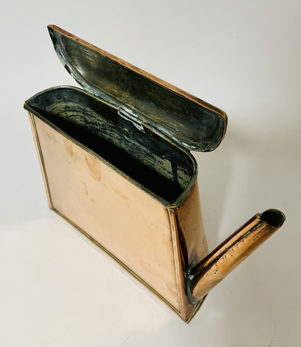 Antique Flat Back Copper Kettle View XIII