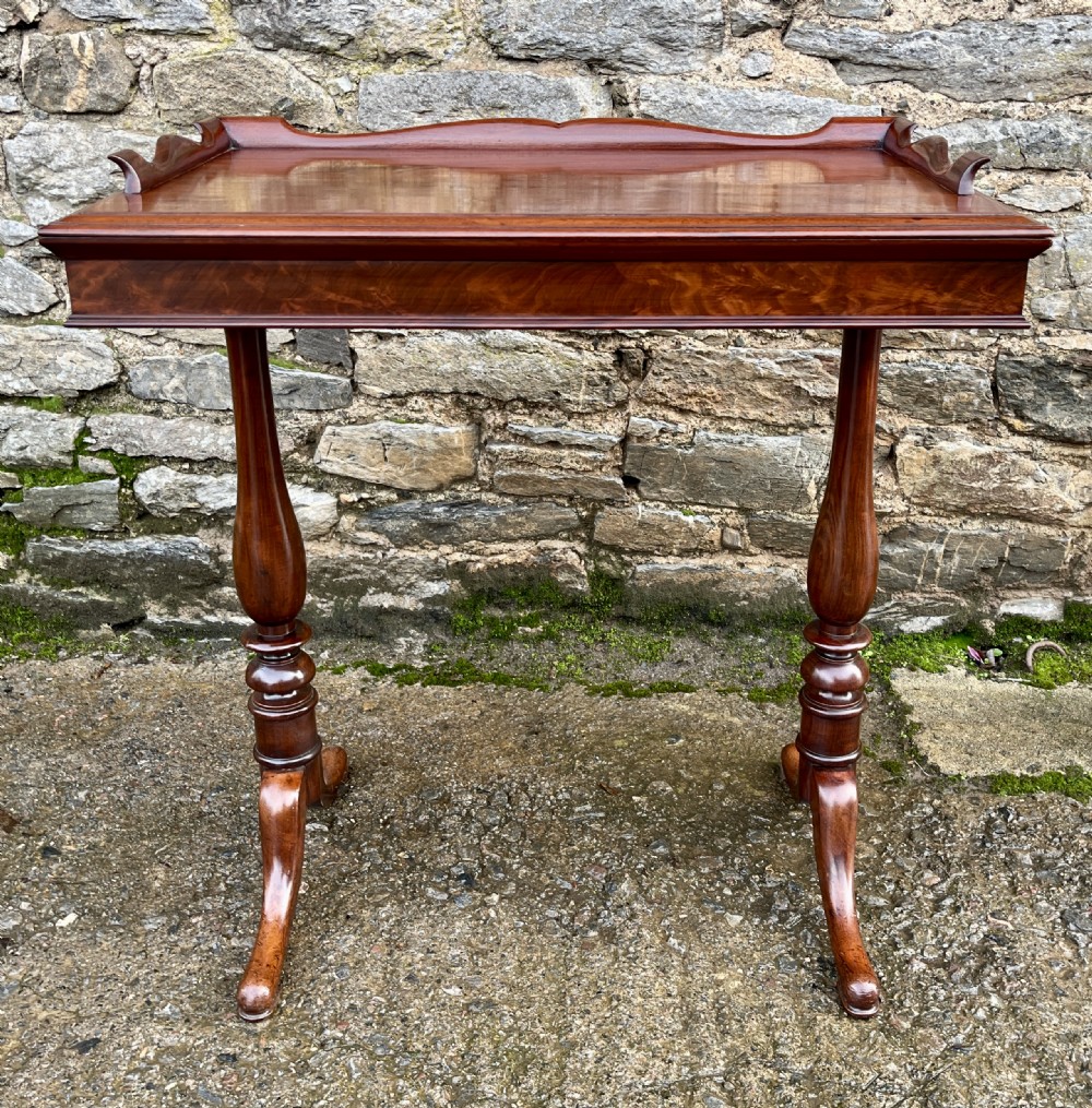 Victorian Mahogany Tray Top Side Table View II