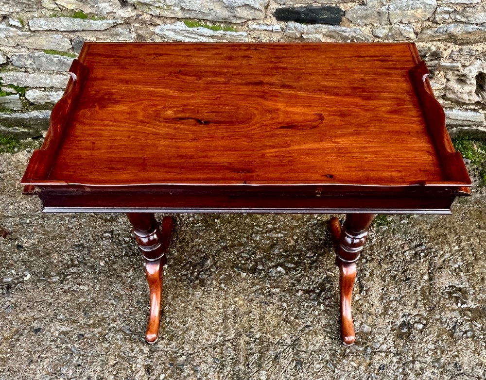 Victorian Mahogany Tray Top Side Table View V