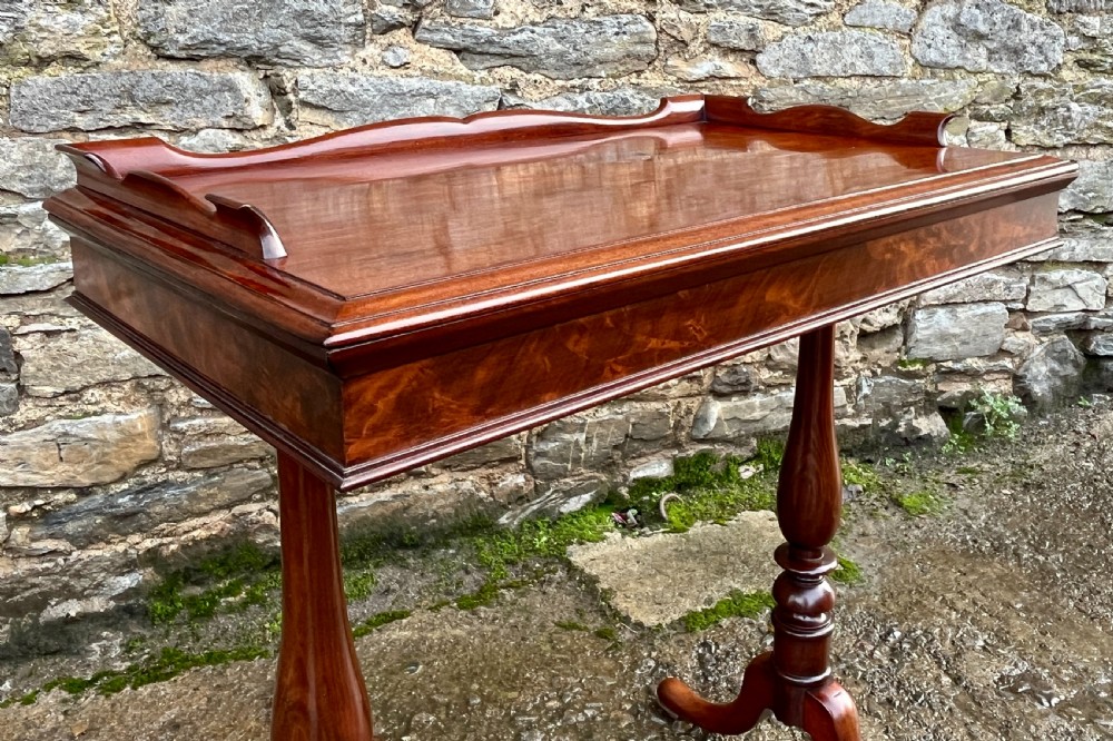 Victorian Mahogany Tray Top Side Table View VIII