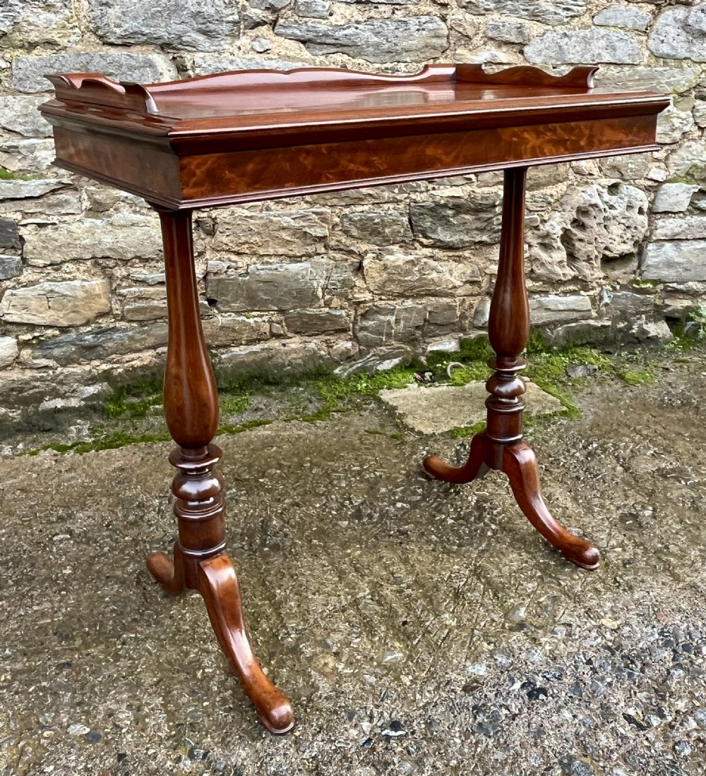 Victorian Mahogany Tray Top Side Table View XVII