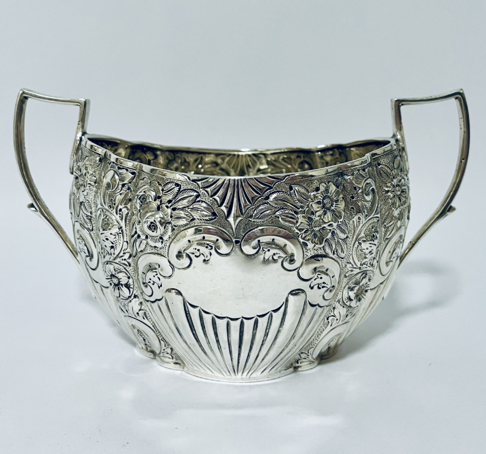 Large Victorian Twin Handled Sugar Bowl