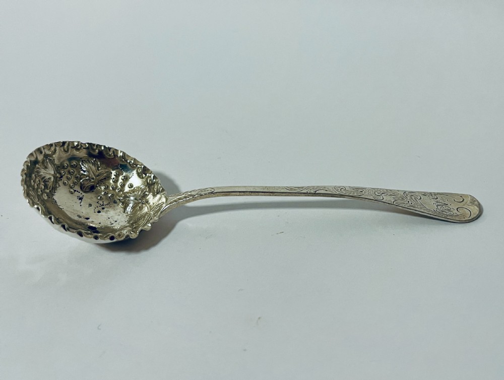 Victorian Exeter Silver Berry Ladle View II