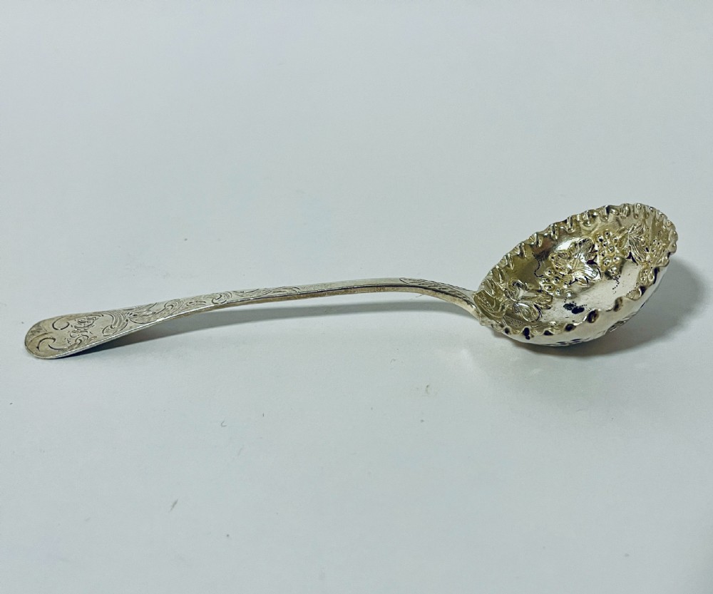 Victorian Exeter Silver Berry Ladle View IX