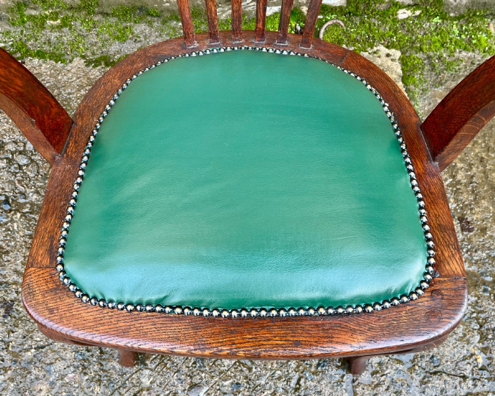Antique Oak Desk Chair View VI