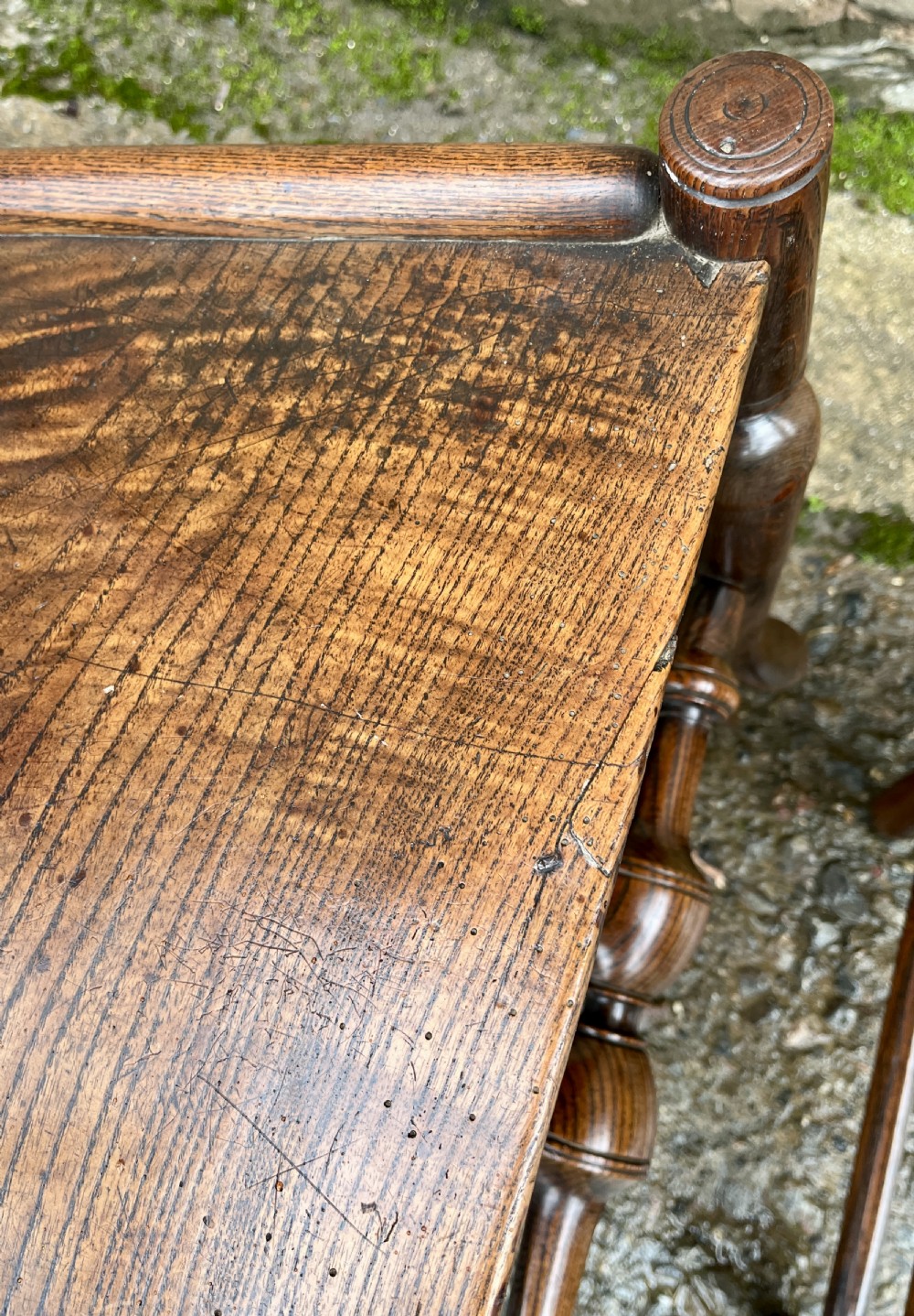 Set of 4 18th Century Ash and Elm Ladderback Chairs View XVI