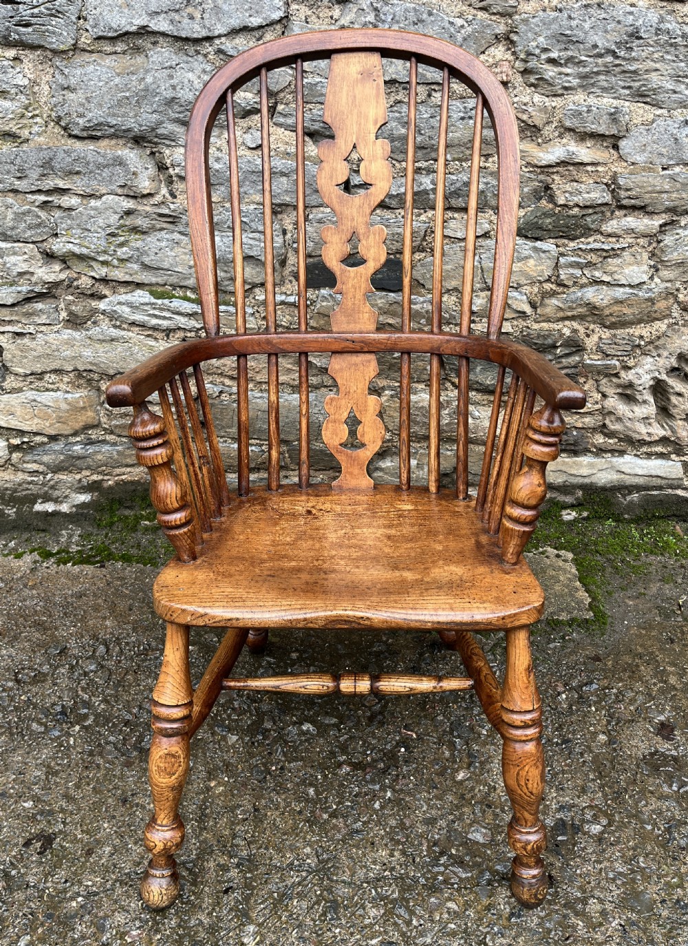 Antique Elm Windsor Chair View XV