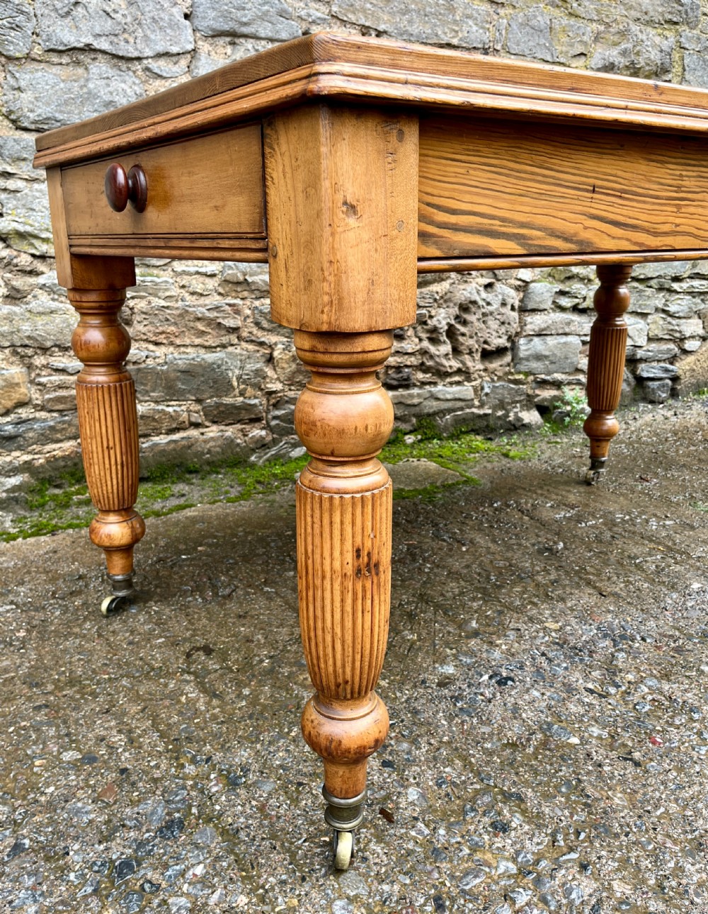 Victorian Pine Kitchen Table View III
