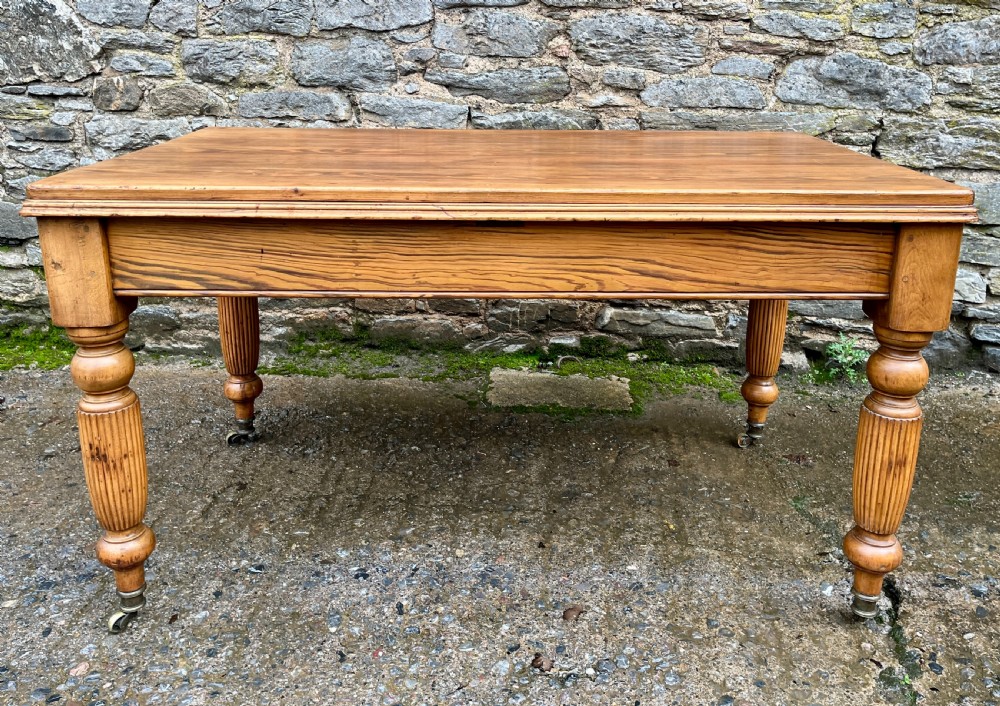 Victorian Pine Kitchen Table View IX