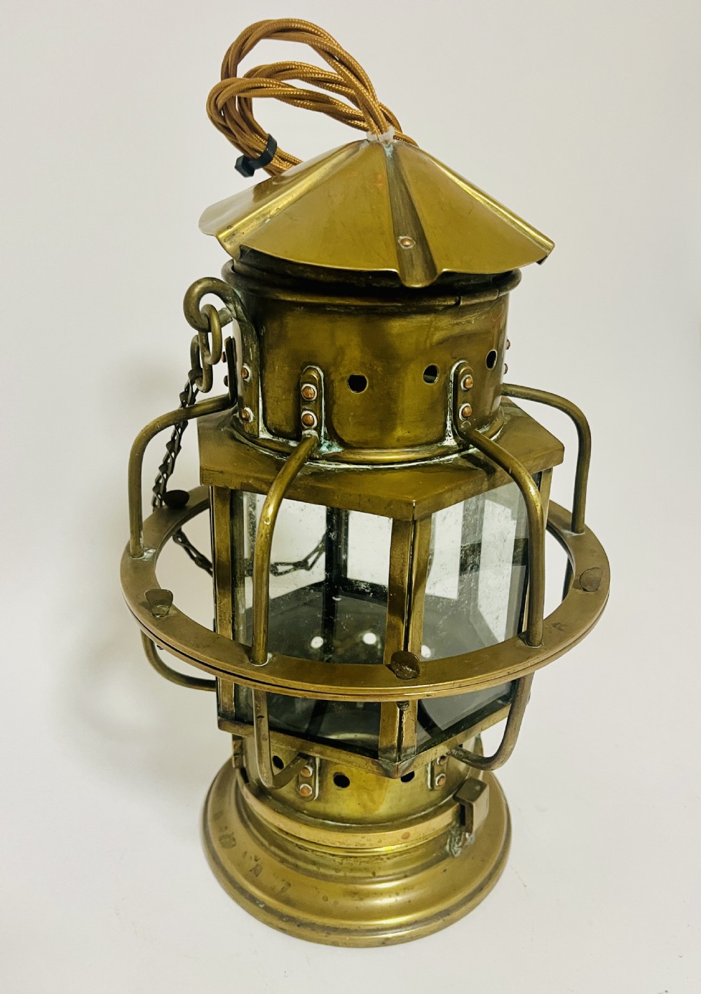Antique Brass Ship's Lantern View II