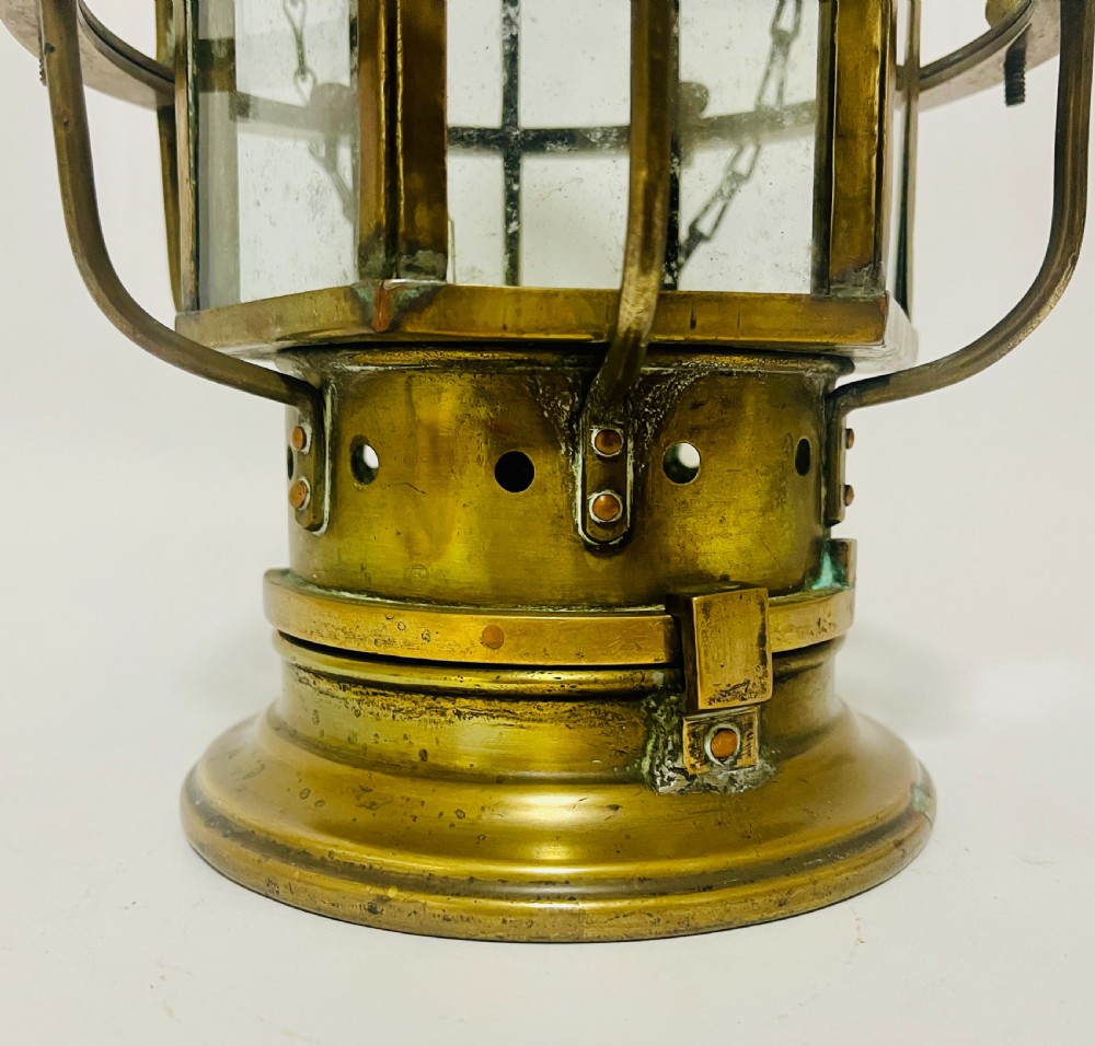 Antique Brass Ship's Lantern View III