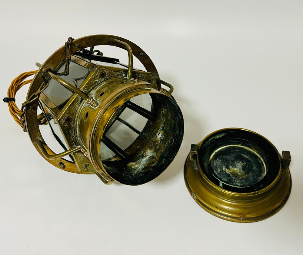 Antique Brass Ship's Lantern View IV