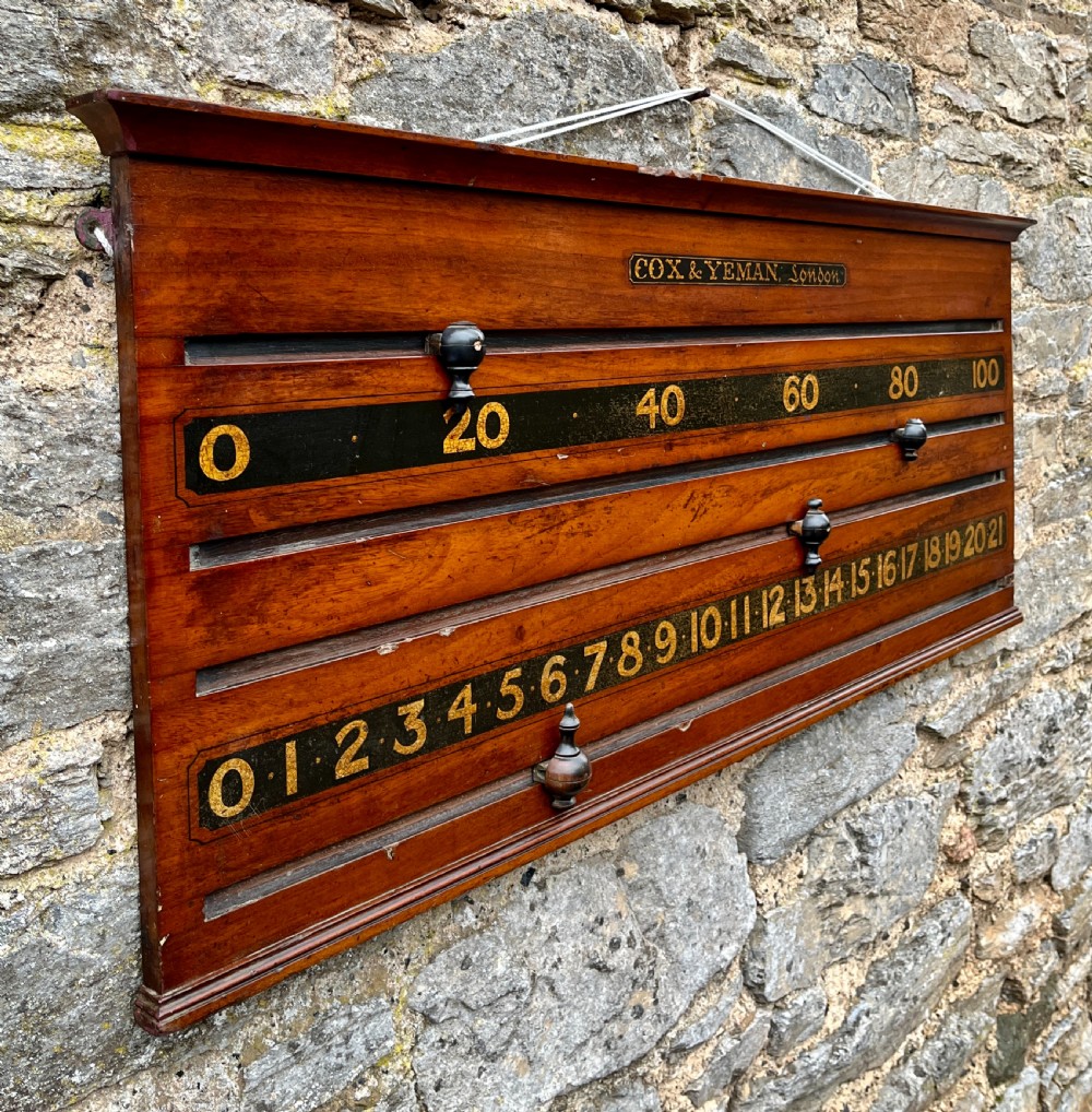 Victorian Mahogany Billiard Score Board View II