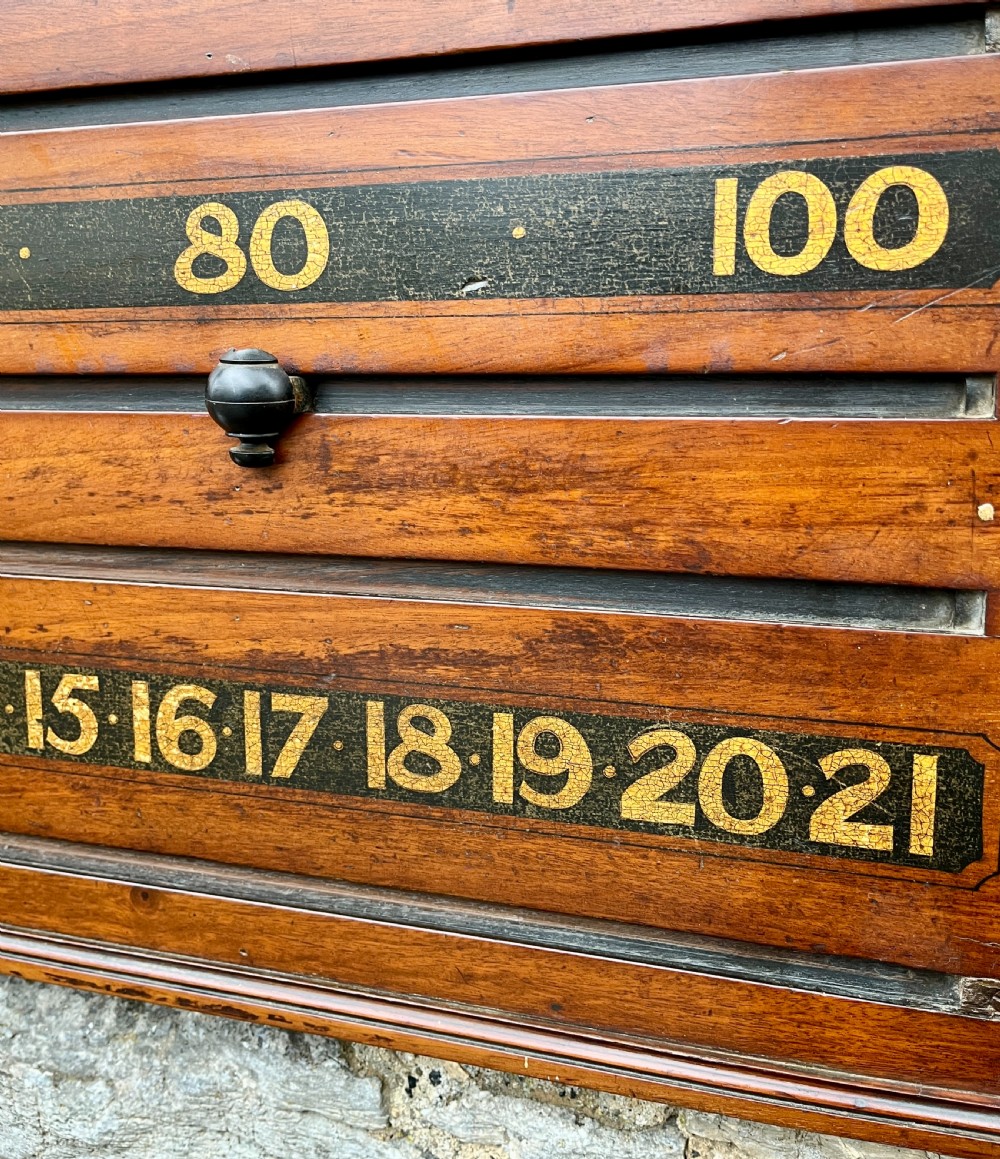 Victorian Mahogany Billiard Score Board View VII