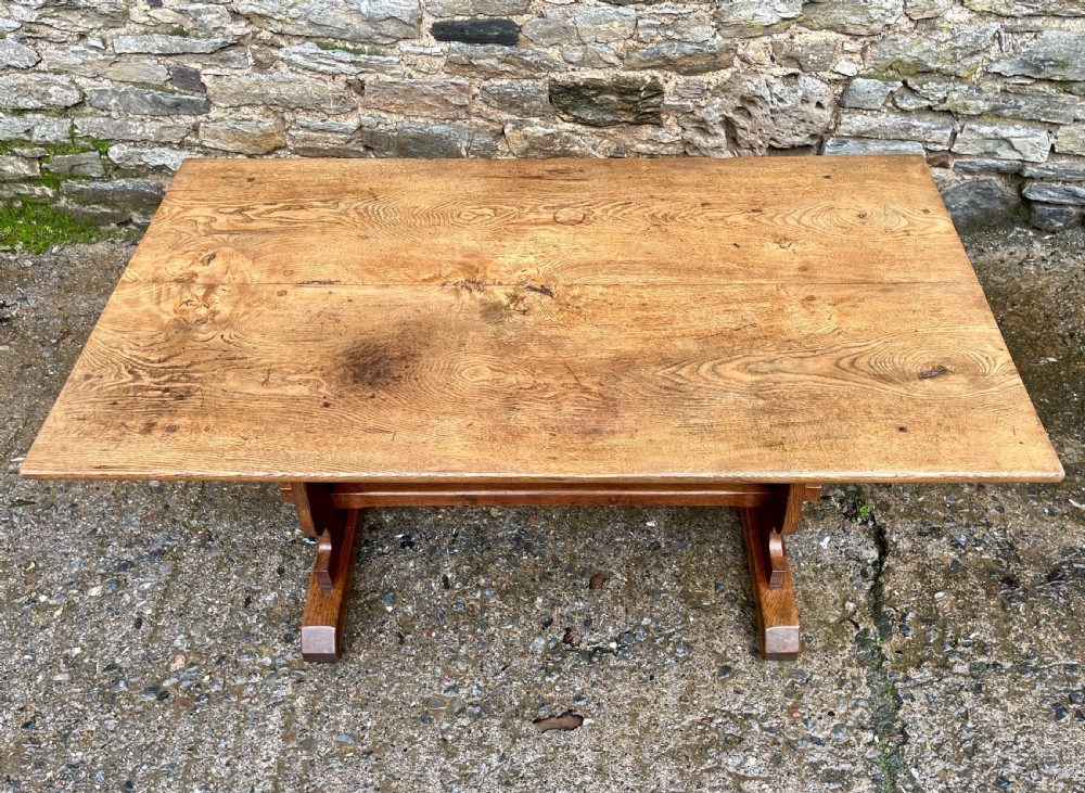 Antique Twin Plank Ash and Oak Refectory Table View VII