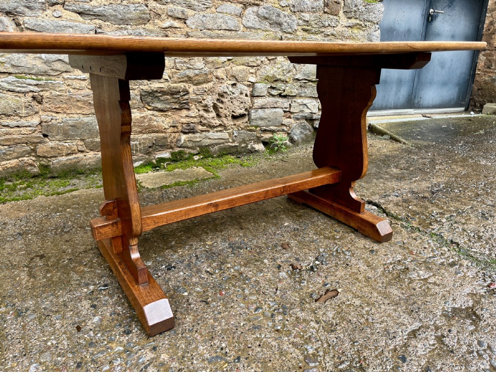 Antique Twin Plank Ash and Oak Refectory Table View X