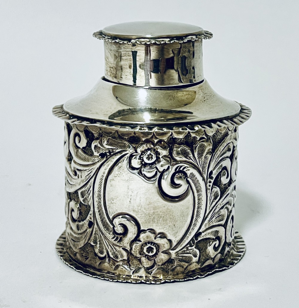 Antique Silver Tea Caddy