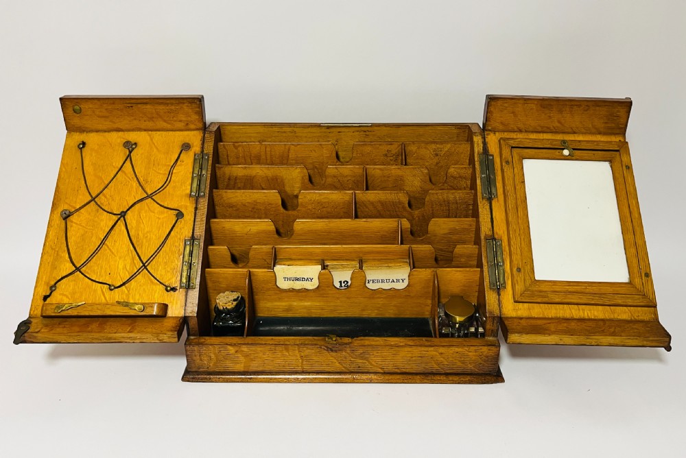 Antique Oak Stationery Cabinet