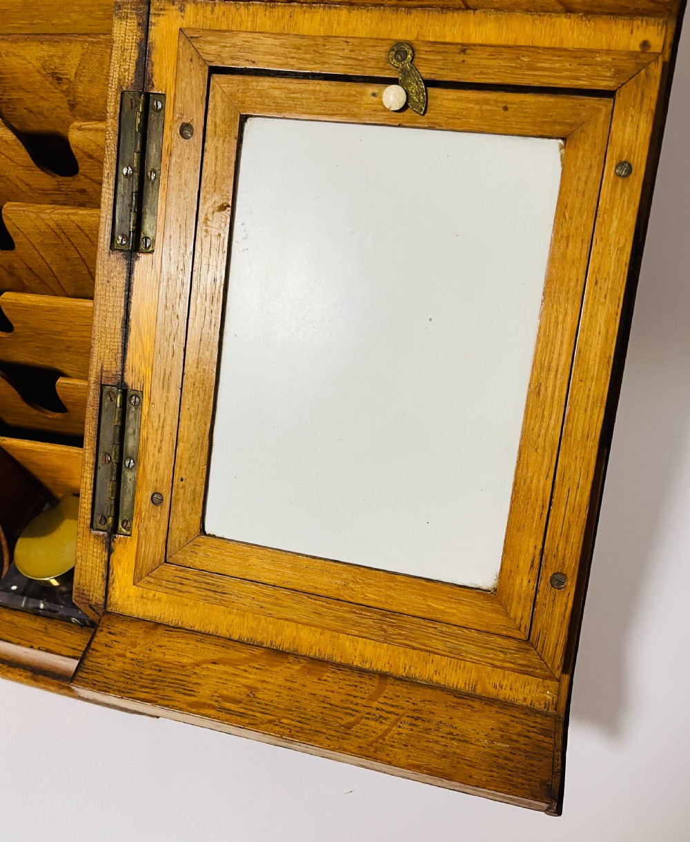 Antique Oak Stationery Cabinet View VIII