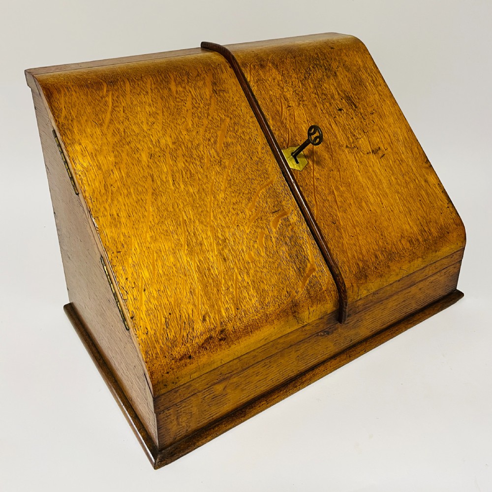 Antique Oak Stationery Cabinet View XV