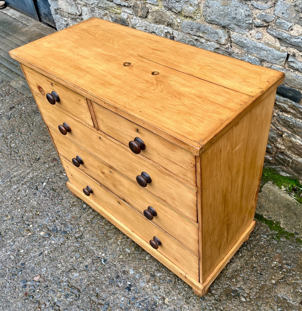 Antique Stripped Pine Chest of Drawers View VI