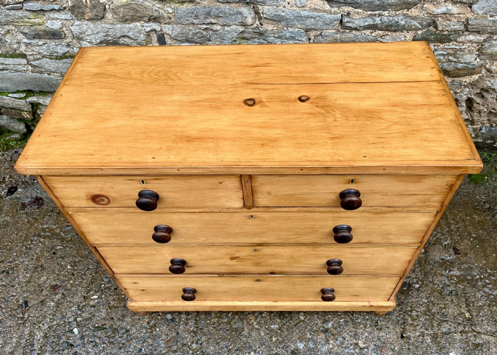 Antique Stripped Pine Chest of Drawers View VII