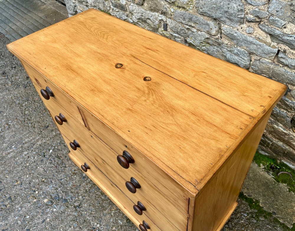 Antique Stripped Pine Chest of Drawers View VIII