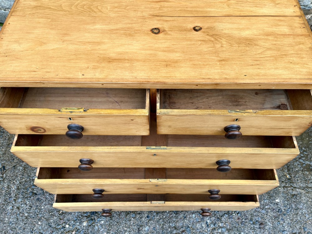 Antique Stripped Pine Chest of Drawers View X