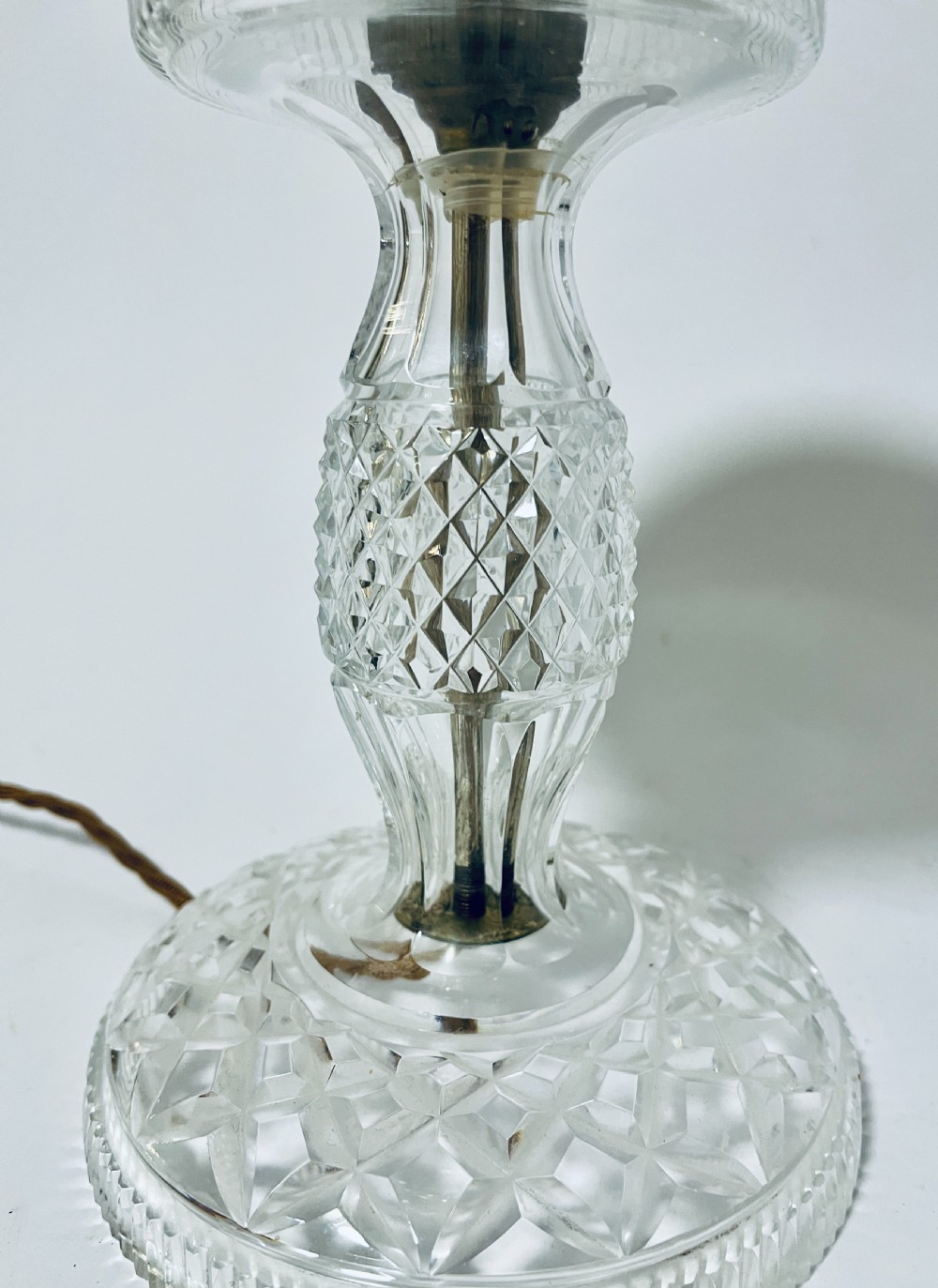 Antique Glass Mushroom Lamp View VI