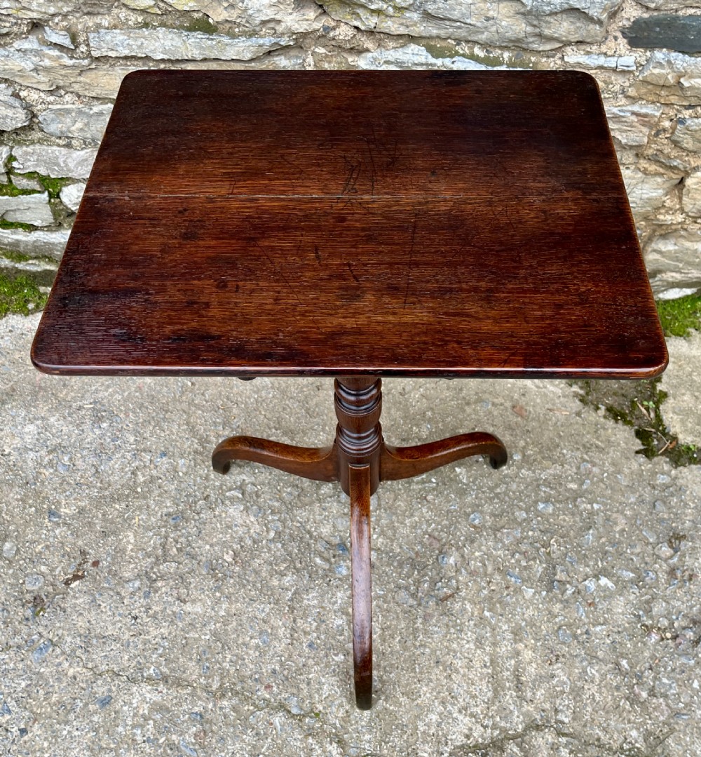 Georgian Oak Tilt Top Wine Table View II