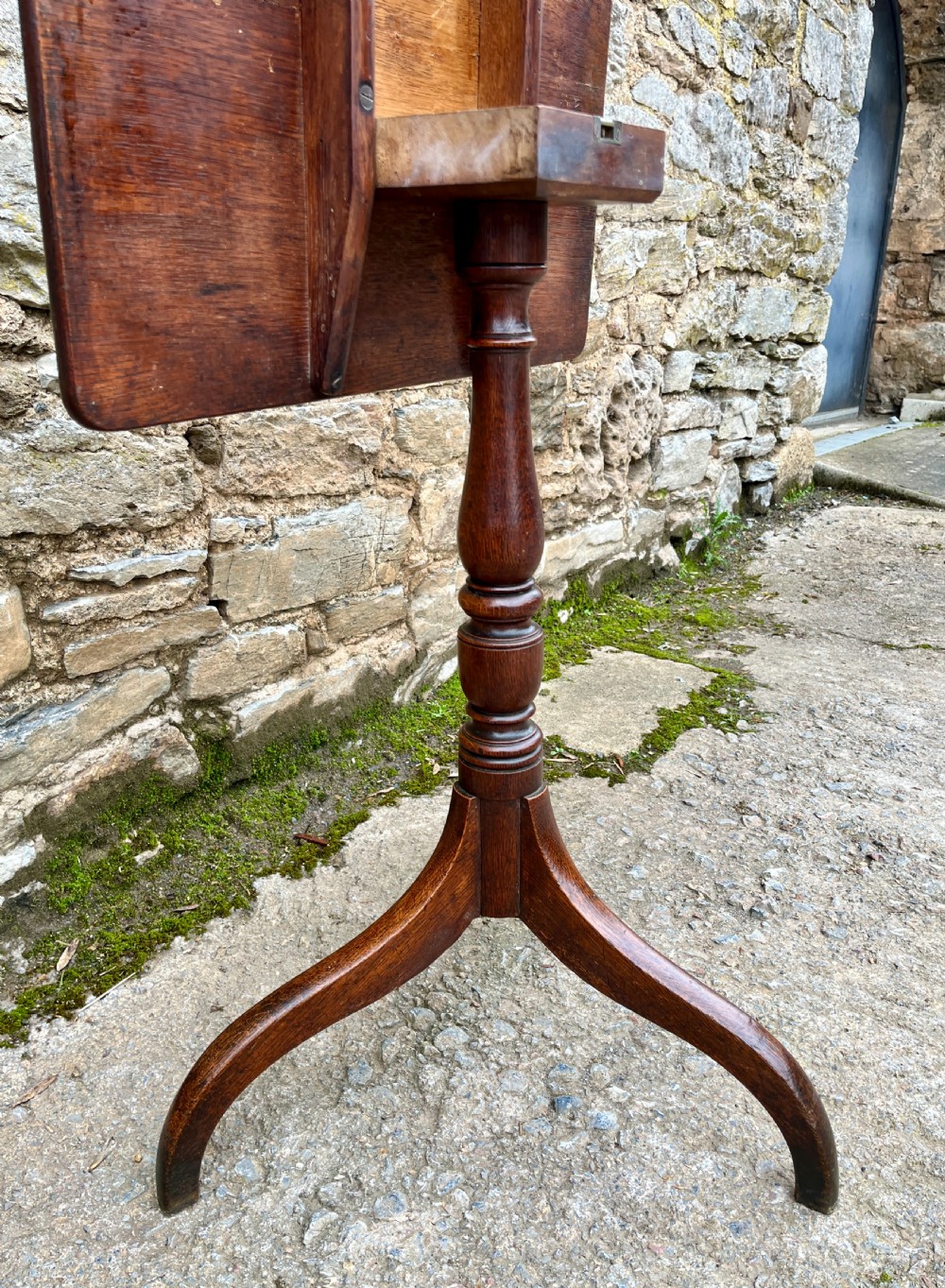 Georgian Oak Tilt Top Wine Table View V