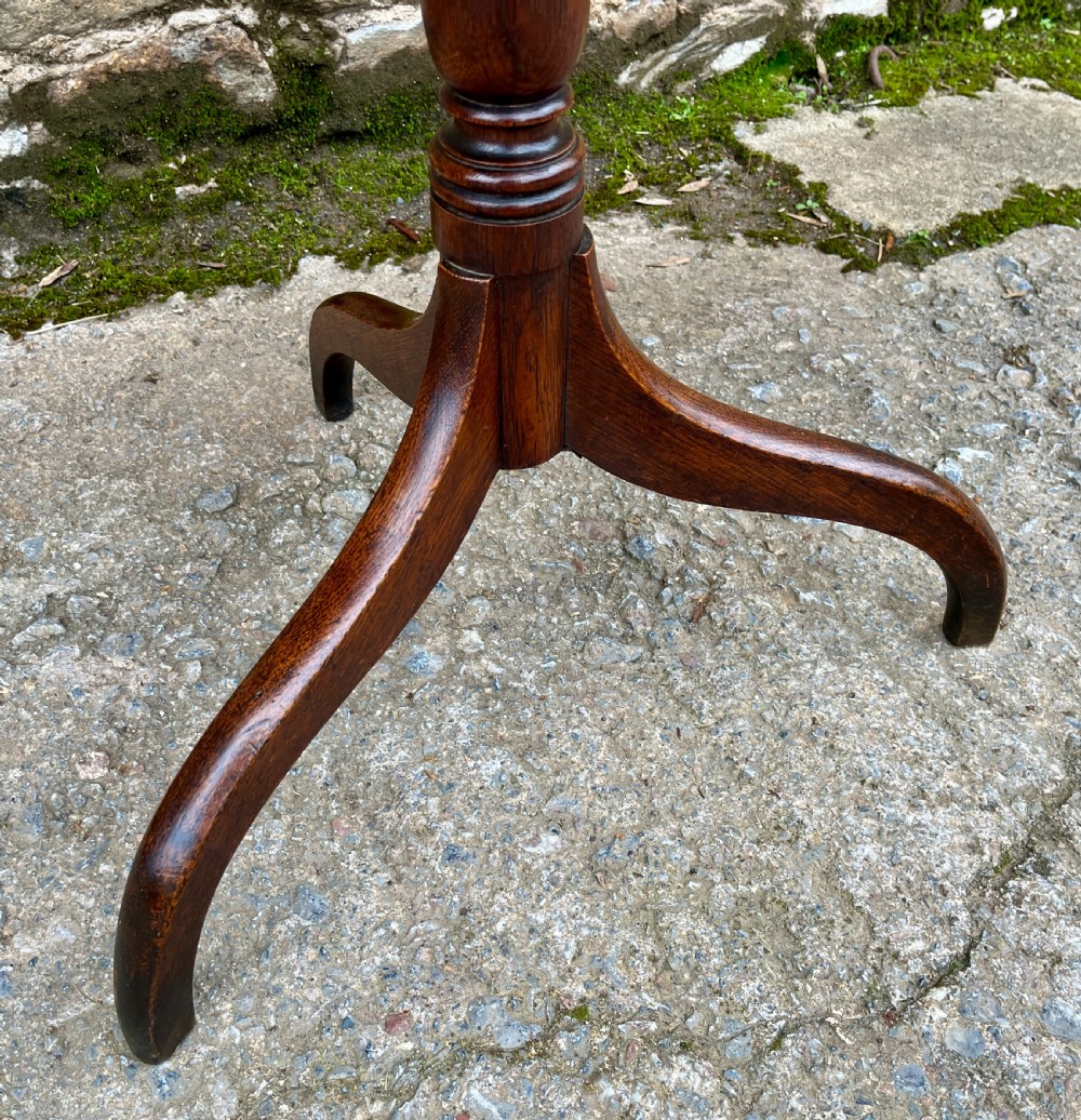 Georgian Oak Tilt Top Wine Table View VII