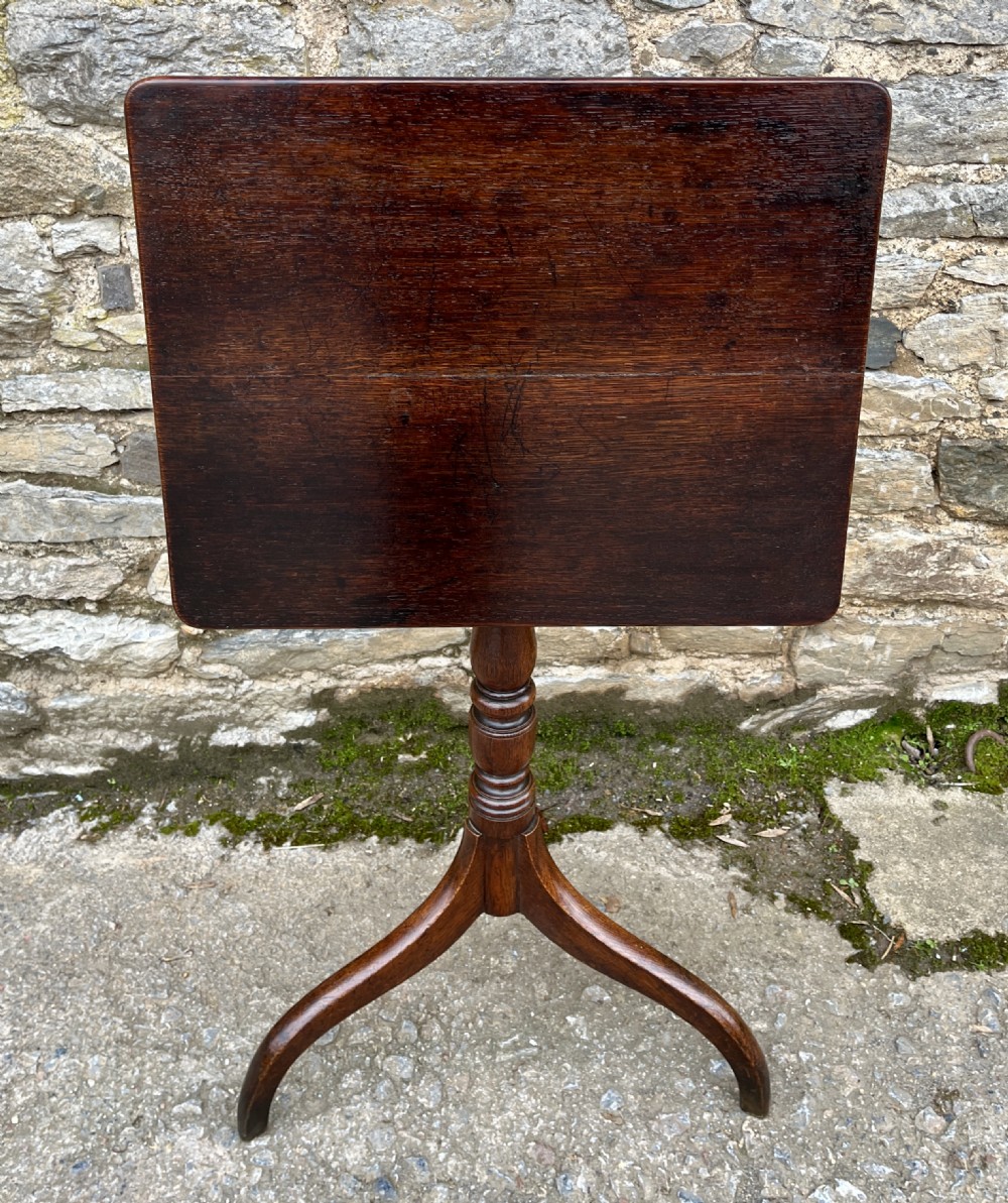 Georgian Oak Tilt Top Wine Table View XII