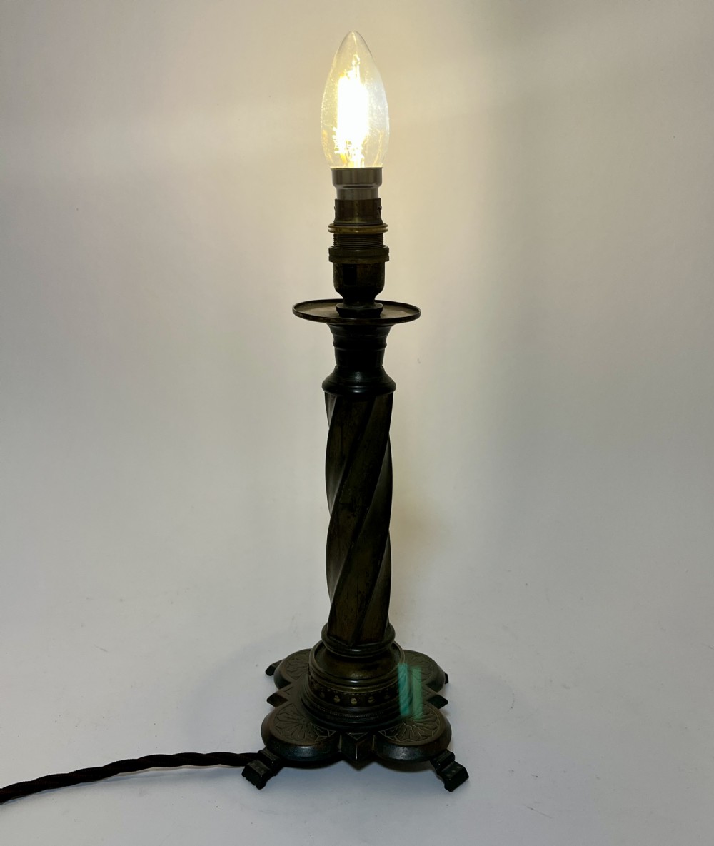 Antique Gothic Style Table Lamp View V