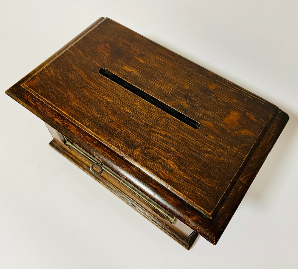 Antique Oak Letter Box View III