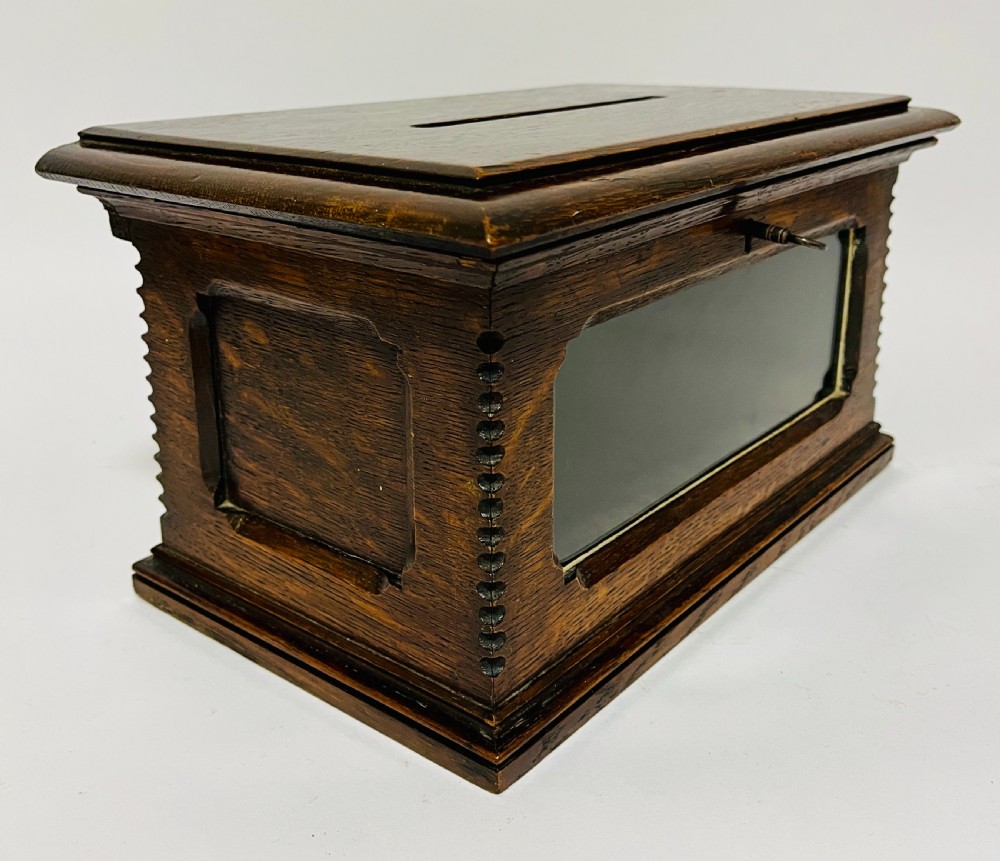 Antique Oak Letter Box View XII