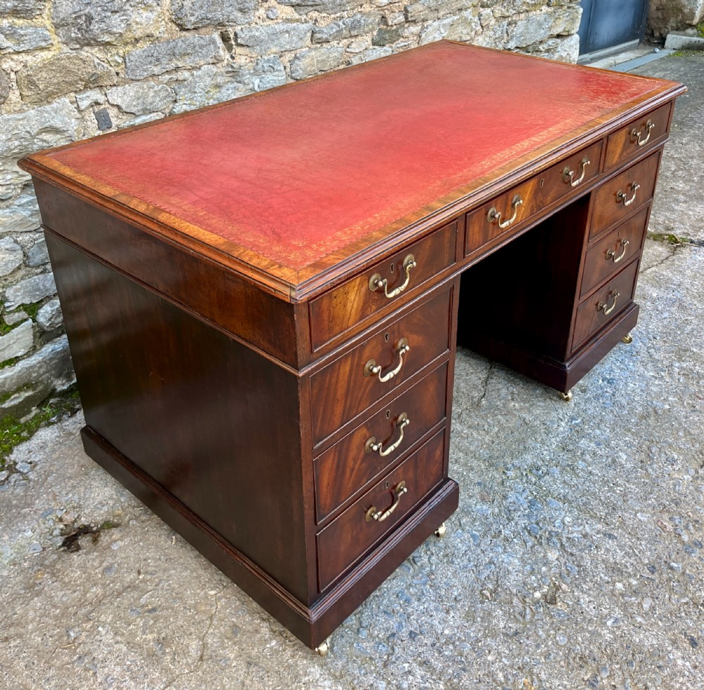 Victorian Mahogany Partner's Desk View VI