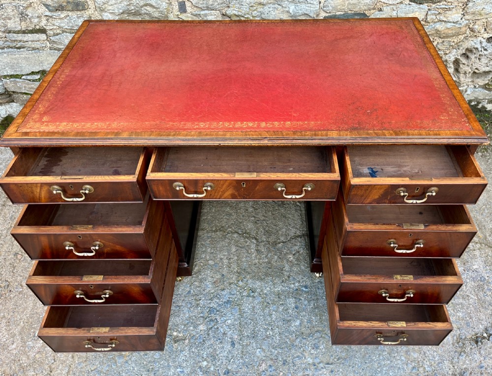 Victorian Mahogany Partner's Desk View VIII