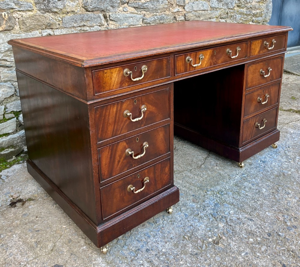Victorian Mahogany Partner's Desk View IX