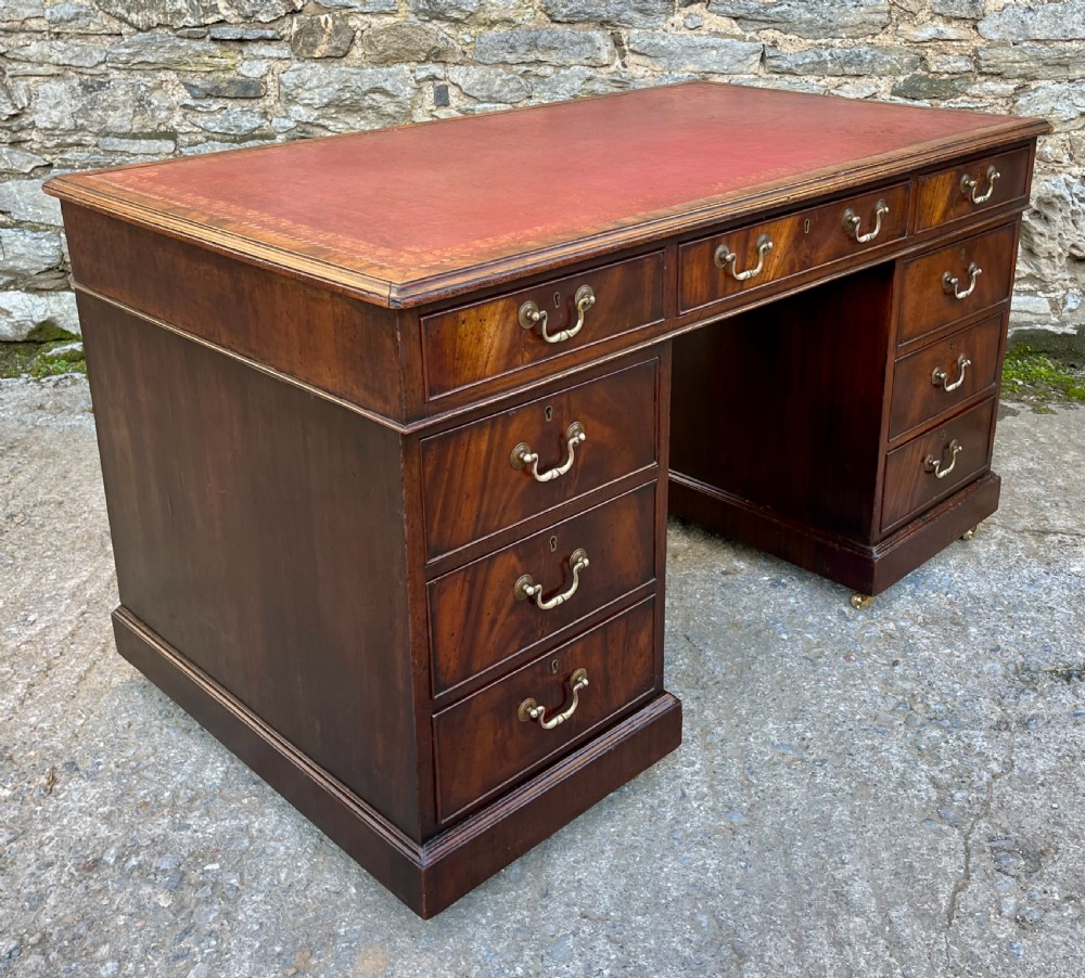 Victorian Mahogany Partner's Desk View XVII