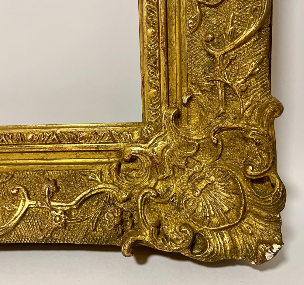 Large Antique Carved Wood and Gesso Picture Frame View II
