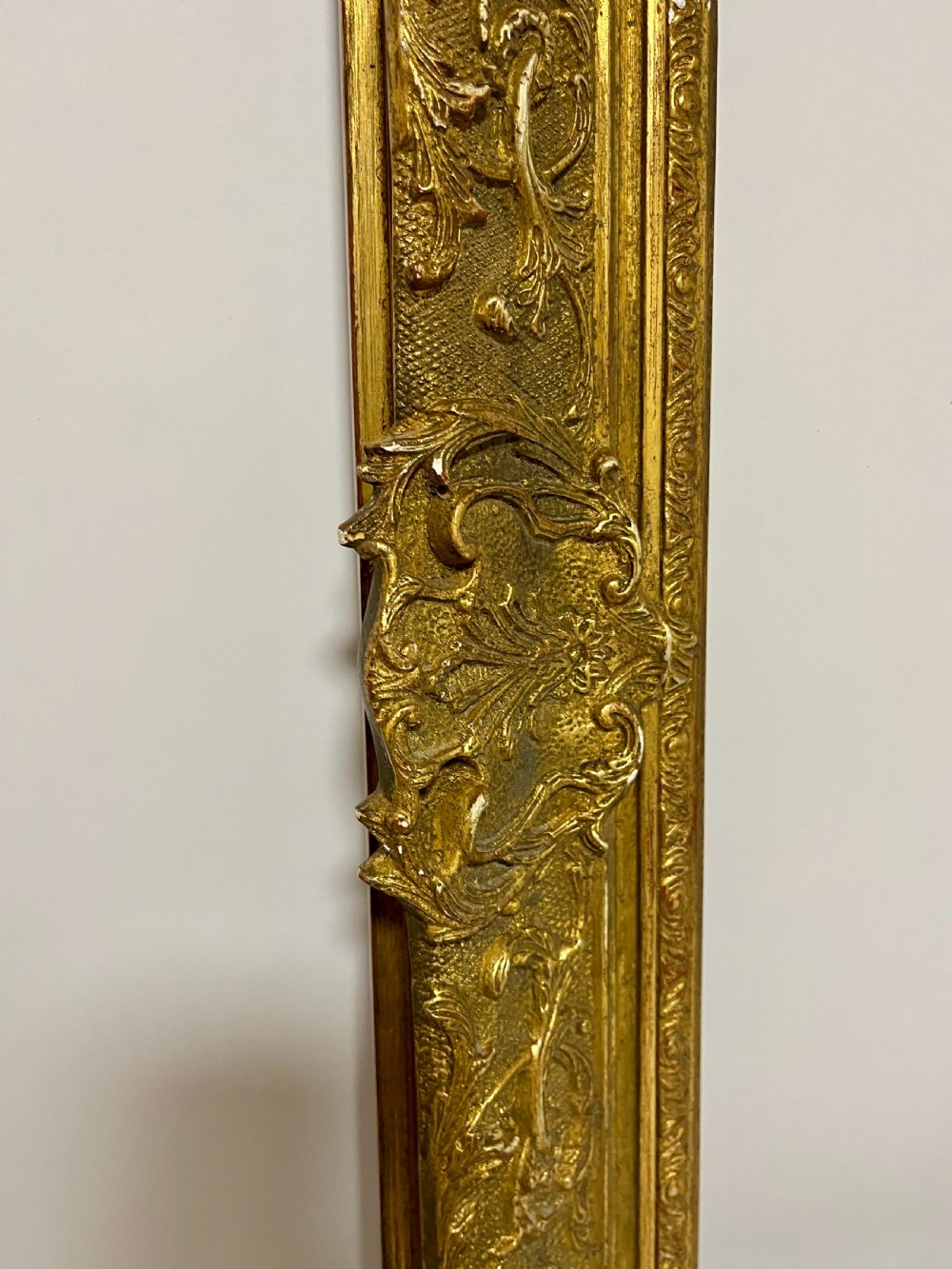 Large Antique Carved Wood and Gesso Picture Frame View III