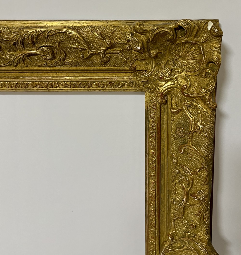 Large Antique Carved Wood and Gesso Picture Frame View VIII