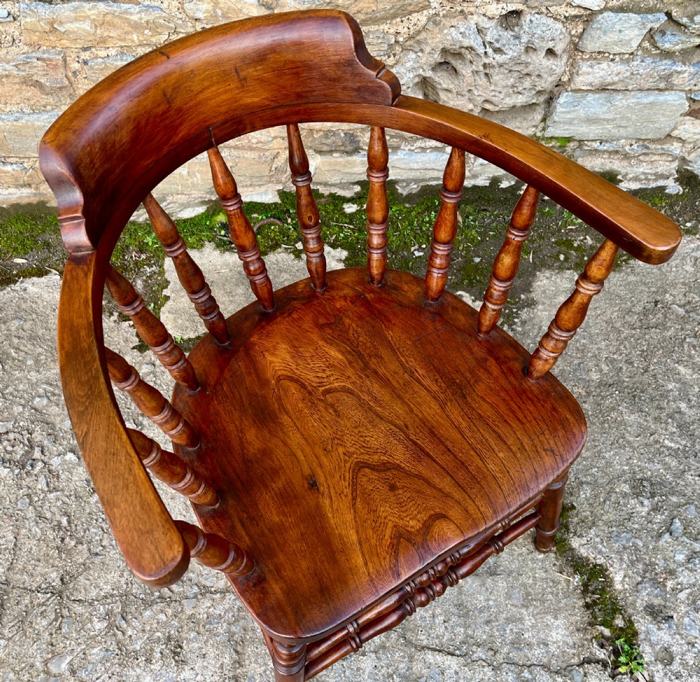 Antique Elm Captains Chair View IV