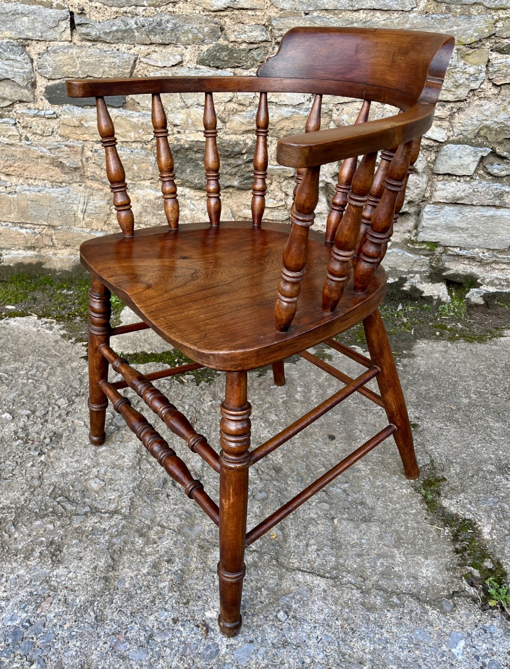 Antique Elm Captains Chair View IX