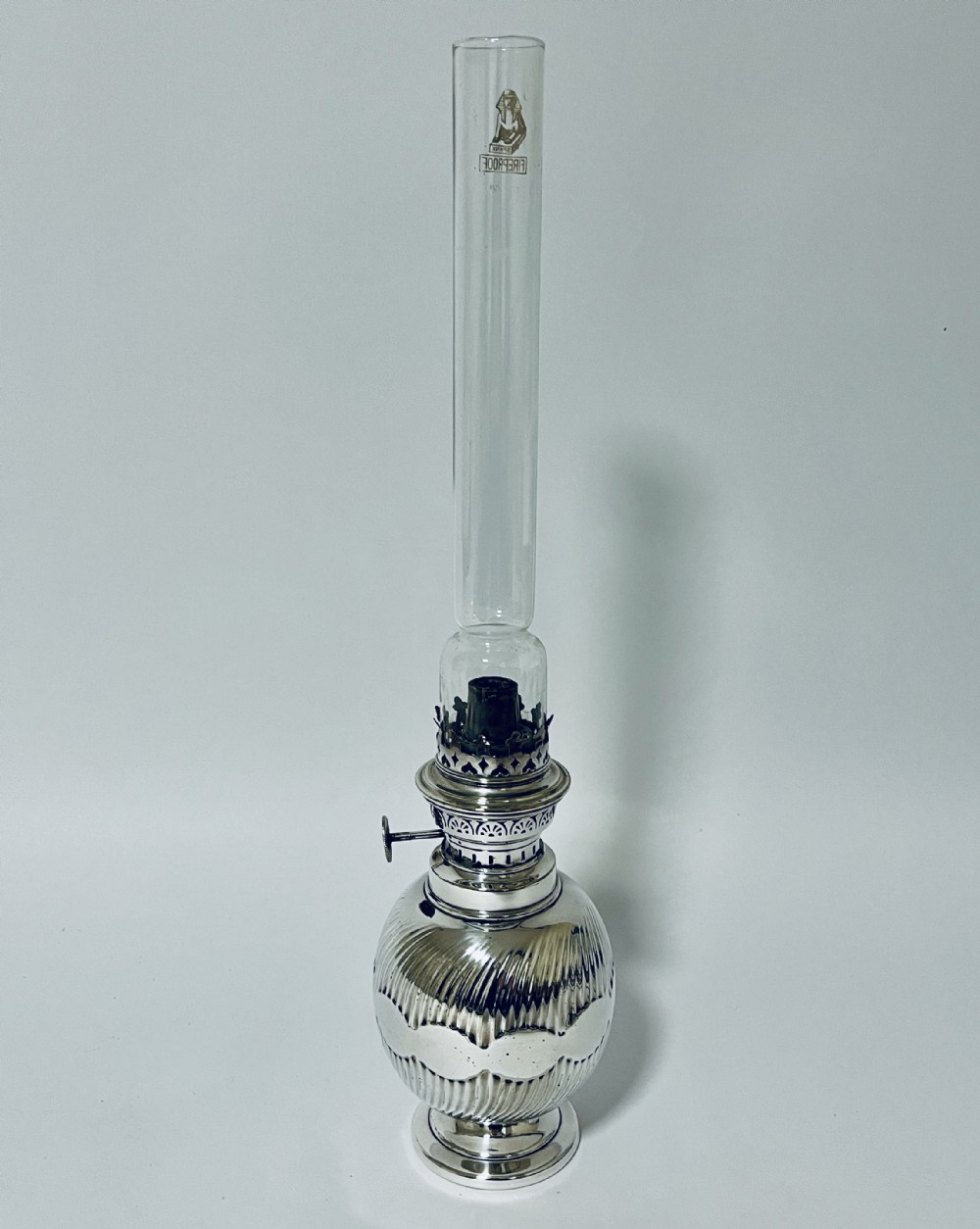 Antique Silver Plated Oil Lamp by Mappin & Webb