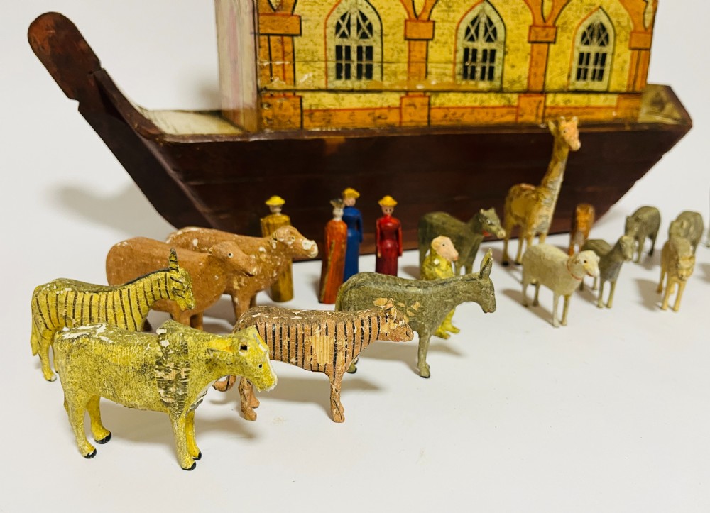 Victorian German Noah's Ark and Animals View XII