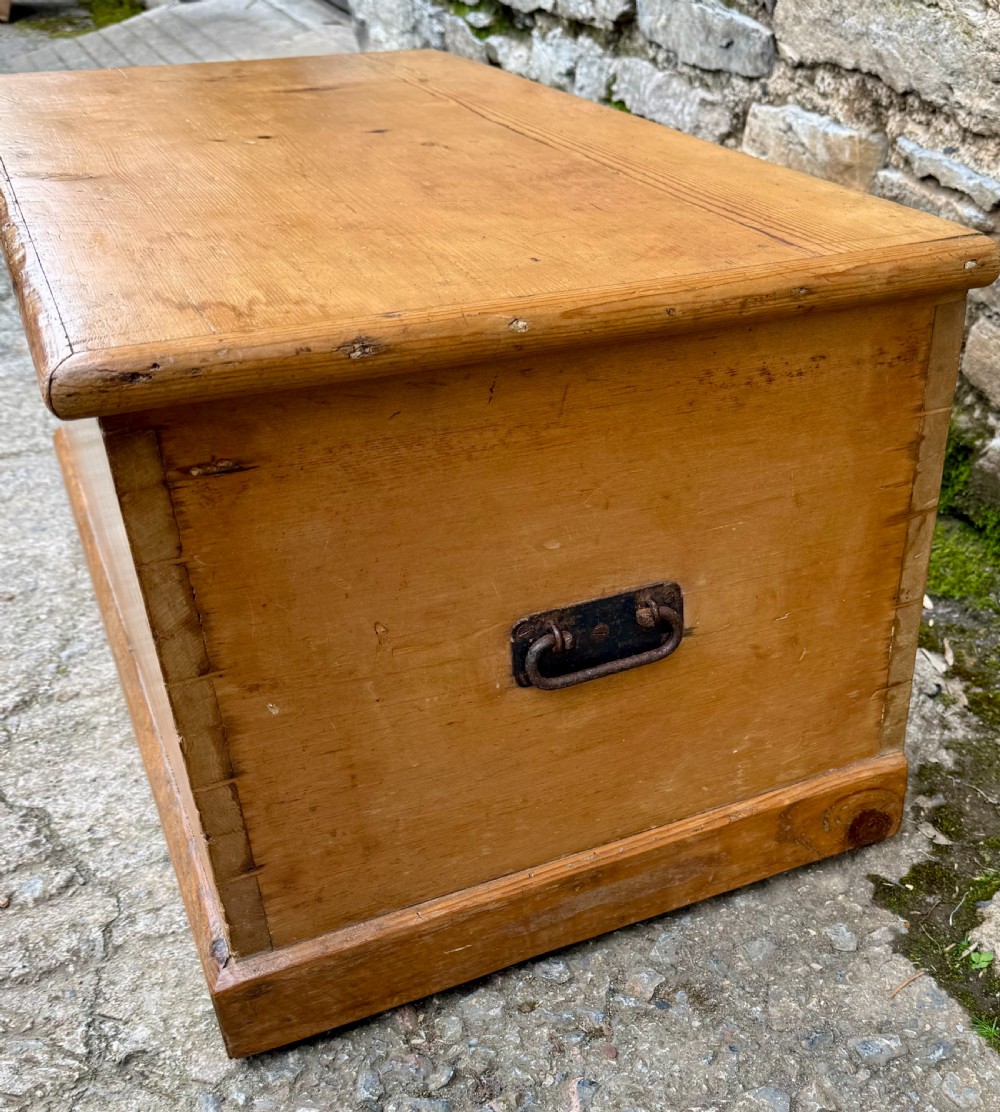 Antique Pine Blanket Box View V